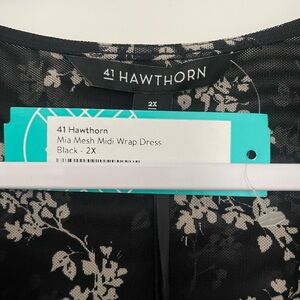 NWT Stitchfix 2X Mía Mesh Midi Wrap Dress